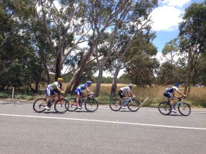 The lead group Stage 4 Tour Down Under 2015 - Myponga